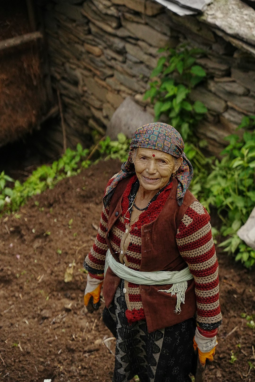 elderly people gardening
